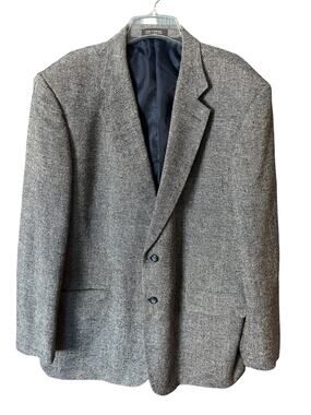 Towncraft Vintage Silk Tweed Jacket 46L Classic Academia Career Tailored